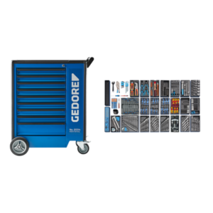 Tool assortment with tool trolley