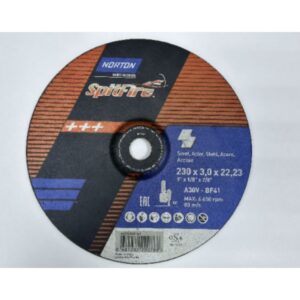 NORTON SPITFIRE CUTTING DISC - STEEL - 230 x 3 x 22.23 MM