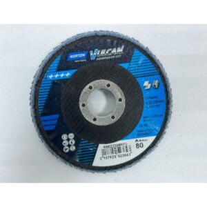 NORTON VULCAN FLAP DISC - INOX - 115 x 22.23 MM - GRIT 80 - ZIRCONIUM